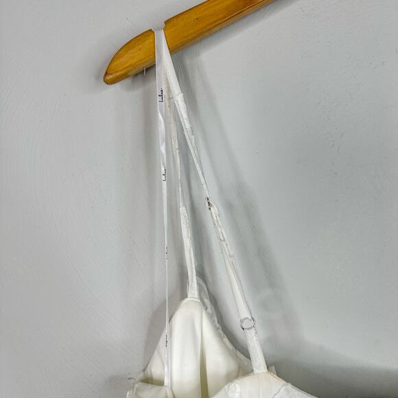 Lulus Dearest Darling White Burnout Floral Jacquard Bustier Mini Dress - Picture 10 of 10